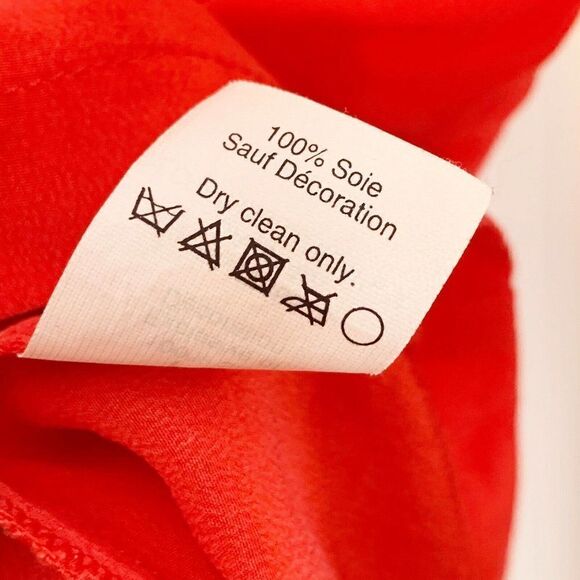 Madewell Broadway & Broome Red Silk Blouse - Picture 5 of 6